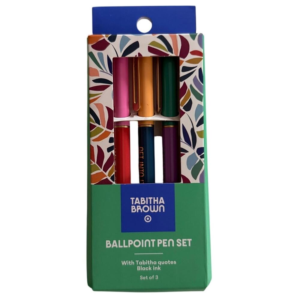 Tabitha Brown 3pcs Ballpoint Pen Set NEW